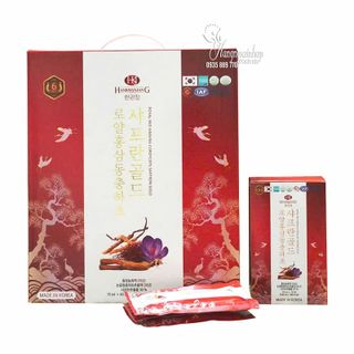 NƯỚC HỒNG SÂM SAFFRON ĐÔNG TRÙNG GOLD (70ML X 60 GÓI)