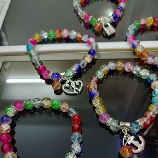 Chuỗi đeo tay phong thủy nhiều màu mix hạt