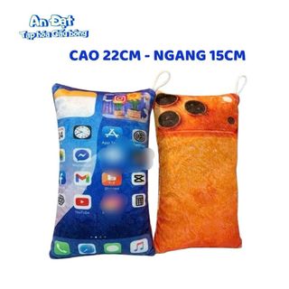 Gấu Bông Gối Ôm Ngủ 3D Gấu Bông IPhone 17 (Cam) Pro Max cao 45cm- Trùm sỉ.vn