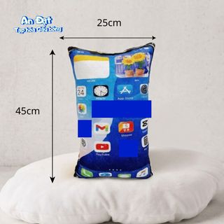 Gấu Bông Gối Ôm Ngủ 3D Gấu Bông IPhone 17 (Cam) Pro Max cao 45cm- Trùm sỉ.vn