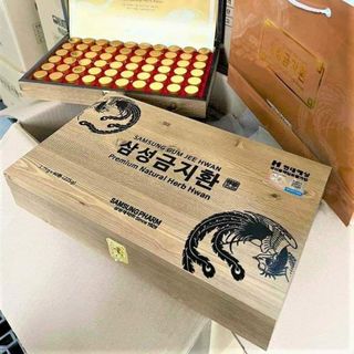 AN CUNG NGƯU HOÀNG HOÀN BỔ NÃO 60 VIÊN HỘP GỖ HÀN QUỐC