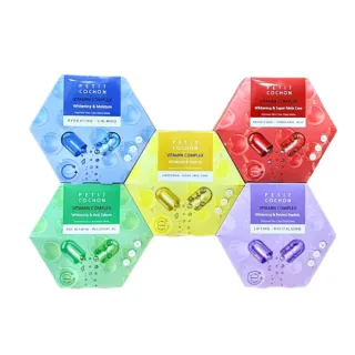 PETIT COCHON - MẶT NẠ VITAMIN COMPLEX WHITENING & ANTI SEBUM (MÀU XANH LÁ) 