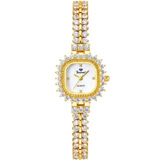 QUÀ VALENTINE ĐỒNG HỒ NỮ CHÍNH HÃNG FUNMEI F2125 MẶT VUÔNG VIỀN ĐÁ FULLBOX TEM