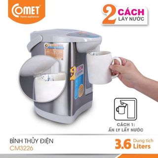 BÌNH THUỶ ĐIỆN INOX 3,6L COMET CM3226 (T6)