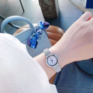 QUÀ VALENTINE ĐỒNG HỒ NỮ CHÍNH HÃNG FUNMEI FL2148 MẶT TRÒN DÂY LƯỚI FULLBOX TEM