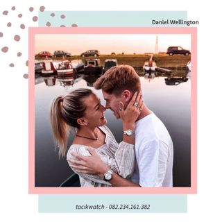 SET VALENTINE DANIEL W CAO CẤP COUPLE ICONIC SIZE NAM VÀ NỮ HỘP NƠ ĐỎ