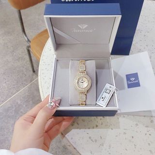 QUÀ VALENTINE ĐỒNG HỒ NỮ CHÍNH HÃNG FUNMEI F2062 ĐÍNH ĐÁ SWAROSKI FULLBOX TEM HÃNG