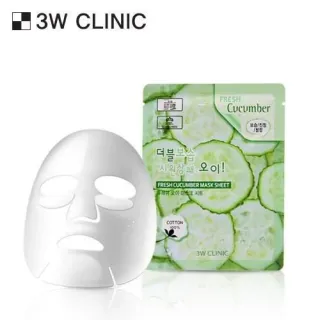 MẶT NẠ DƯỠNG DA 3W CLINIC
FRESH CUCUMBER MASK SHEET
