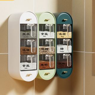 Kệ Đựng Gia Vị Treo Tường Nhà Bếp,Hũ Đựng Gia Vị Nhựa ( THÙNG 50C )