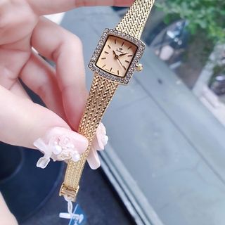 QUÀ VALENTINE ĐỒNG HỒ NỮ CHÍNH HÃNG FUNMEI FL2144 MẶT VUÔNG DÂY LƯỚI FULLBOX TEM