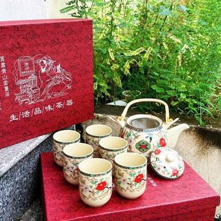 Bộ Ấm Chén Trà Gốm Sứ Cao Cấp Phong Cách Tân Cổ Điển ACT52 ( THÙNG 20B )