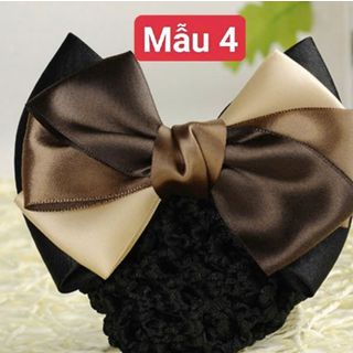 Keẹp tóc búi lưới đẹp nơ lớn nhiều màu nhiều mẫu nha