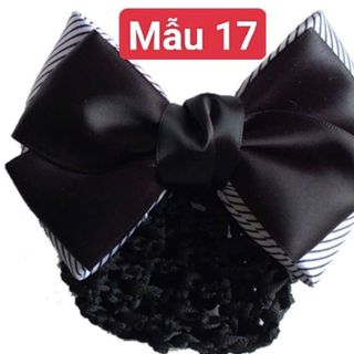 Keẹp tóc búi lưới đẹp nơ lớn nhiều màu nhiều mẫu nha