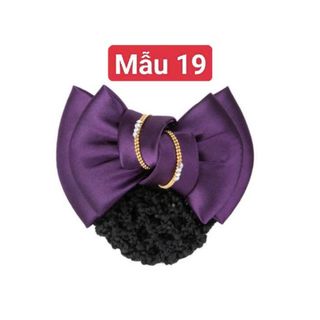 Keẹp tóc búi lưới đẹp nơ lớn nhiều màu nhiều mẫu nha