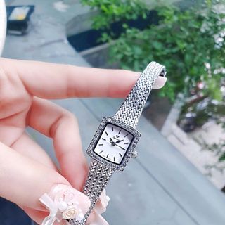 QUÀ VALENTINE ĐỒNG HỒ NỮ CHÍNH HÃNG FUNMEI FL2144 MẶT VUÔNG DÂY LƯỚI FULLBOX TEM