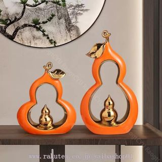 Sứ - Kệ Cam Cặp Hồ Lô Sứ Decor (THÙNG 6C)