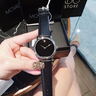 ĐỒNG HỒ NAM NỮ MÁY THỤY MOVODA DÂY DA VỎ THÉP MẠ KÍNH SAPHIRE