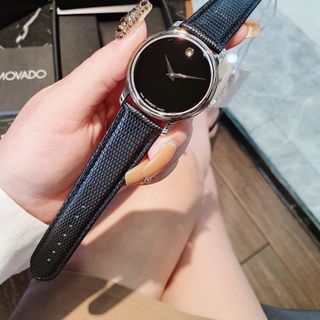 ĐỒNG HỒ NAM NỮ MÁY THỤY MOVODA DÂY DA VỎ THÉP MẠ KÍNH SAPHIRE