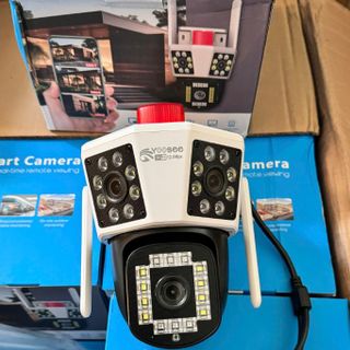 Camera Wifi Yoosee 3 mắt Đèn báo động đỏ Q16Z | 4K | Ngoài trời