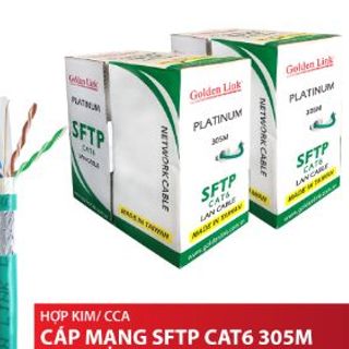 Dây cáp mạng Golden Link SFTP Cat6 Platium TAIWAN- TW1104-1- Xanh lá 305M/Cuộn