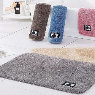 THẢM CHÙI CHÂN VẢI LEN ĐỂ NHÀ TẮM, THẢM PHÒNG KHÁCH CAO CẤP(LOGO THÚ, CHIẾC LÁ Ở GÓC THẢM)