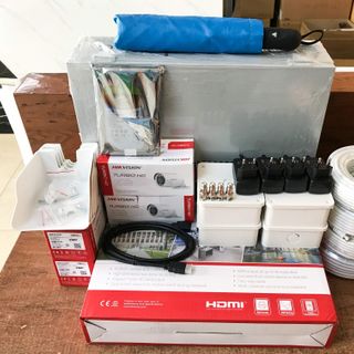 Combo Hikvision trọn gói 4 Camera (Dư 4 cổng trên đầu ghi, có thể nâng cấp tối đa 8 Camera)