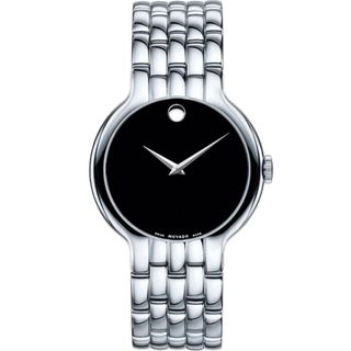 ĐỒNG HỒ NAM NỮ CAO CẤP MOVODA VETURI DÂY THÉP MẶT ĐEN TRƠN