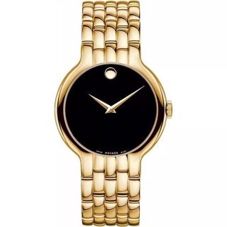ĐỒNG HỒ NAM NỮ CAO CẤP MOVODA VETURI DÂY THÉP MẶT ĐEN TRƠN