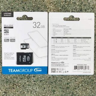 Thẻ nhớ 32GB TeamGroup, có kèm Adapter ( Hàng chính hãng | 5 Năm | Thùng 270 cái )