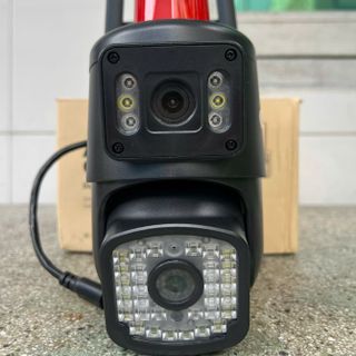 Camera Wifi 12MP Yoosee F36 - Black CÓ LED | 4K | Ngoài trời | 2 ống kính 2 khung hình
