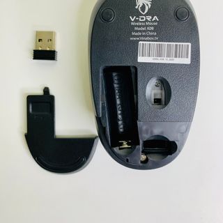 Chuột không dây VINAGEAR K08 (Đen) 1600dpi siêu nhạy, tiết kiệm pin