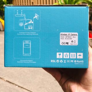 Camera Wifi 9MP Yoosee QPT366-B có ĐÈN BÁO ĐỘNG ĐỎ | 4K | Ngoài trời | 2 ống kính 2 khung hình (Hình OVAN)