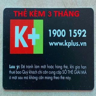 Thẻ K+ kèm 3 tháng thuê bao