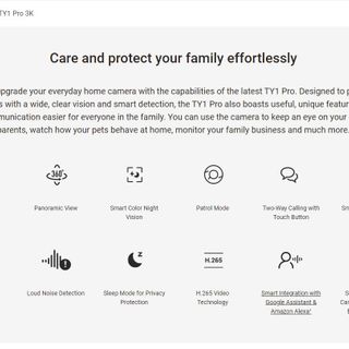 Coming soon --- Camera IP wifi 360 độ EZVIZ TY1 PRO (Ban đêm có màu + Gọi điện + Human + 512GB + TypeC + Full HD 1080P | Kết nối mượt nhất với băng tần 2.4Ghz + Độ lợi 1,9 dBi + 20Mhz )