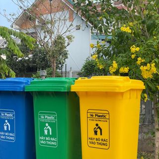 Thùng rác công cộng 120L HDPE Nhiều Màu Nhựa Sài Gòn