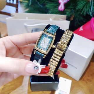 SET VALENTINE ĐỒNG HỒ NỮ CAO CẤP ACMANI DÂY THÉP FULLBOX TẶNG DÂY DA