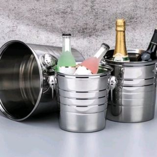 XÔ ĐỰNG ĐÁ 2 QUAI INOX/ XÔ ƯỚP LẠNH RƯỢU BIA CAO CẤP (T100) (CÁI)