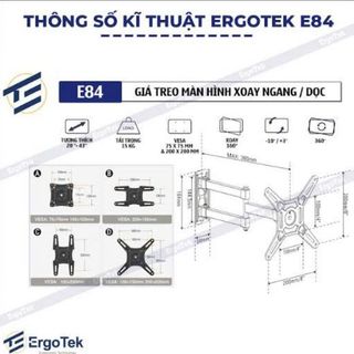 Giá treo màn hình xoay ngang/dọc E84 ( 20'' - 43'')