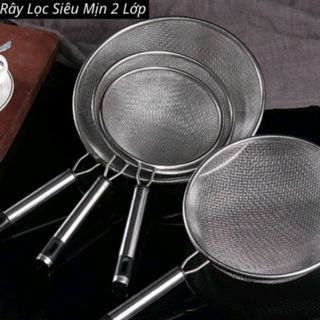 RÂY LỌC SIÊU MỊN 2 LỚP CHẤT LIỆU INOX CAO CẤP KOOBEE - RÂY LỌC CHÁO, SỮA HẠT, CUA TIỆN DỤNG 16CM (T1)