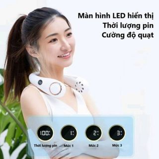 QUẠT ĐEO, TREO CỔ MINI KHÔNG CÁNH BẢN NÂNG CẤP 2022 CÓ SẠC USB (T60) (CÁI)