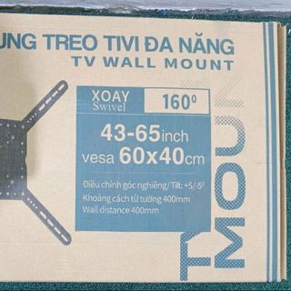 Giá treo tivi xoay đa năng A3 ( 43" - 65" ) - Xoay 160 độ, Vesa từ 600mm*400mm - Khoảng cách từ tường ra ngoài: 40cm