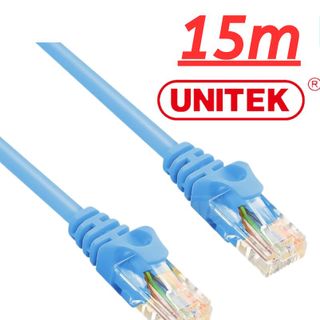 Dây cáp mạng Cat6 có đầu giắc C18133BL- 15M Unitek xanh
