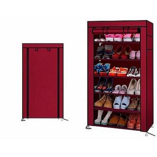 TỦ VẢI ĐỰNG DÀY DÉP ÁO QUẦN 5 TẦNG 6 TẦNG(MÀU TRƠN, KO HOA VĂN)