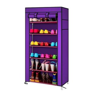 TỦ VẢI ĐỰNG DÀY DÉP ÁO QUẦN 5 TẦNG 6 TẦNG(MÀU TRƠN, KO HOA VĂN)