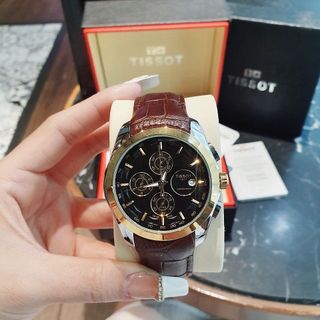 SĂN SALE HÀNG TRUNG CẤP ĐỒNG HỒ NAM MÁY QUARZT TIXOT DÂY DA NÂU