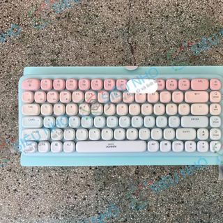 Bàn phím cơ Fun+ Kết nối Bluetooth & dây, 84 phím màu hồng Ugreen 90843 cao cấp (Brown switch)