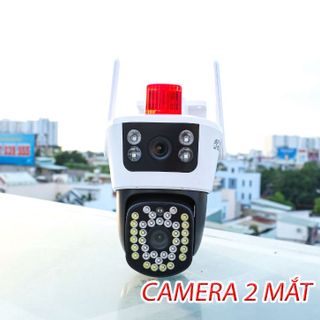 Camera Wifi Yoosee 12MP 2 khung hình Q436 PRO+ Đèn báo động đỏ | Ngoài trời | 2 ống kính 2 khung hình (Loại A )