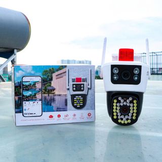 Camera Wifi Yoosee 12MP 2 khung hình Q436 PRO+ Đèn báo động đỏ | Ngoài trời | 2 ống kính 2 khung hình (Loại A )