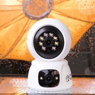 Camera Wi-Fi YOOSEE QS416 - 2 mắt 2 khung hình, có màu ban đêm - chip góc rộng hơn QS415