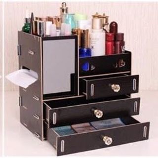 TỦ ĐỂ MỸ PHẨM TRANG ĐIỂM CÓ GƯƠNG ĐỨNG VÀ HỌC KHĂN GIẤY CAO CẤP